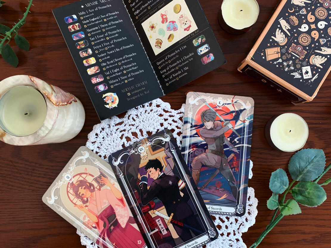 78 card fan-made tarot deck of the Ace Attorney series (1/2).