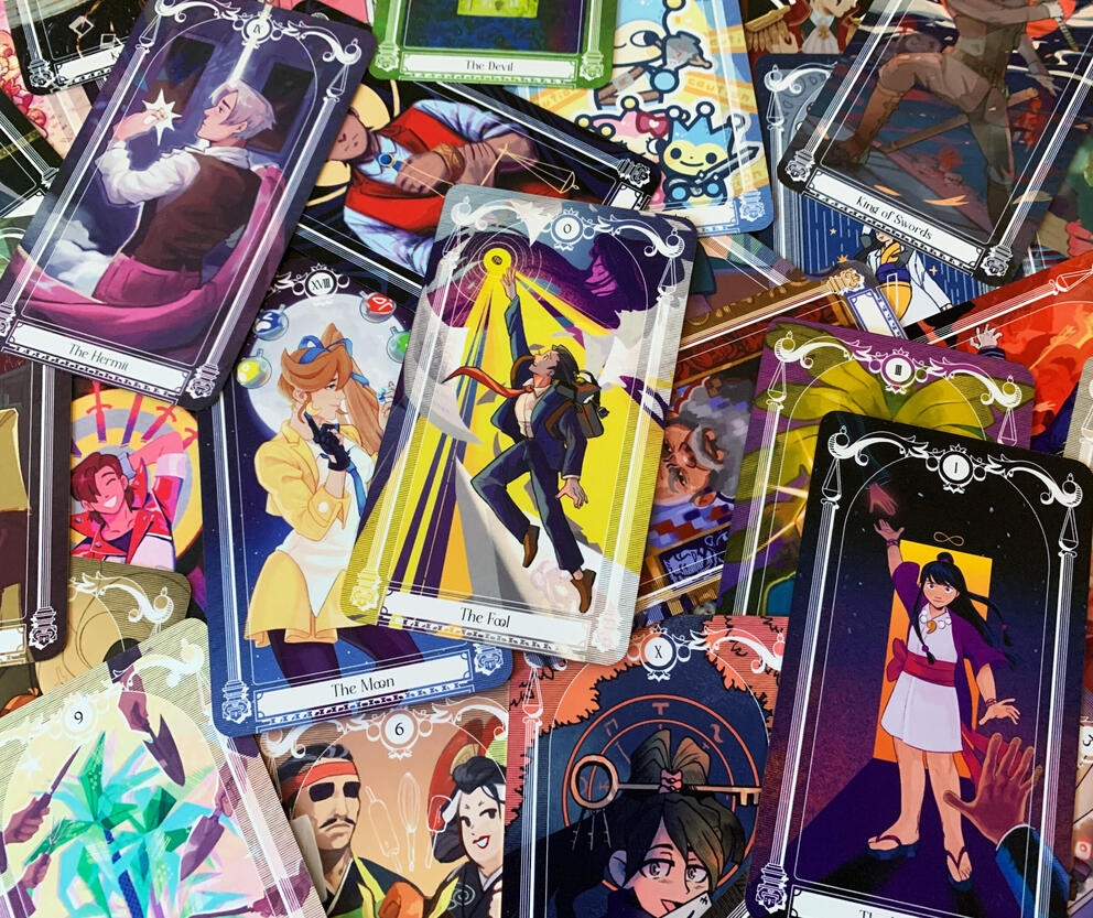 78 card fan-made tarot deck of the Ace Attorney series (2/2).